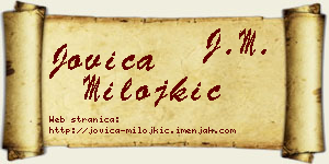 Jovica Milojkić vizit kartica